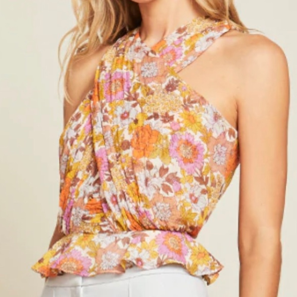 Veronica Beard Kailani Garden Floral Top